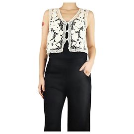 Rag & Bone Off-white Coralie Häkelweste - Größe S Weiß