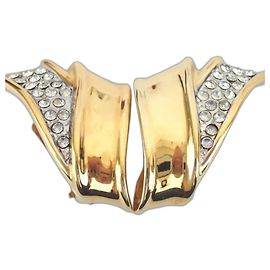 Yves Saint Laurent Boucles d'oreilles vintage YSL en or Doré