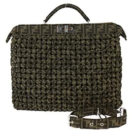 Fendi-Fendi Peekaboo I See You Medium Handbag-Brown