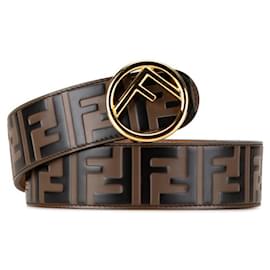 Fendi-Fendi Zucca Belt-Brown