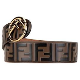 Fendi-Fendi Zucca Belt-Brown