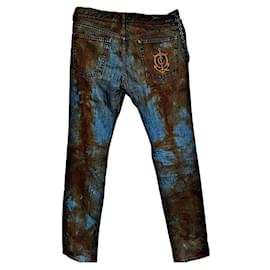 Alexander Mcqueen-Authentic Vintage Alexander McQueen 05 AW Archive Mudded Denim Chain Jeans-Multiple colors