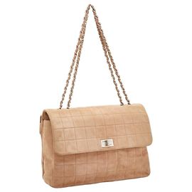Chanel Sac 2.55 Chocolate bar beige vintage Beige