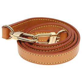 LOUIS VUITTON Shoulder Strap Leather 35.4"" Beige LV Auth ki4958 Beige