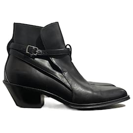 Saint Laurent-SAINT LAURENT  Ankle boots T.EU 39 Leather-Black