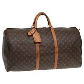 Louis Vuitton-LOUIS VUITTON Monogram Keepall 60 Boston Bag M41422 LV Auth 92780-Monogram