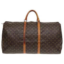 Louis Vuitton-LOUIS VUITTON Monogram Keepall 60 Boston Bag M41422 LV Auth 92780-Monogram