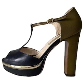 Autre Marque-Sandals-Green,Dark blue