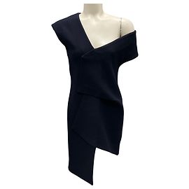 Vestido assimétrico de lã azul marinho Jacquemus Azul marinho