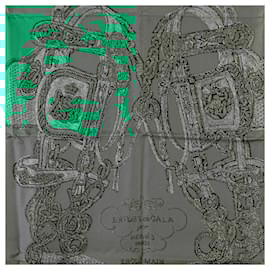 Hermès-HERMES Scarves T.  Silk-Green