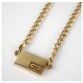 Givenchy Logo Long Necklace Golden