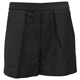 Stella Mc Cartney  Stella Mccartney Pleated High-Rise Tailored Shorts in Black Wool Black