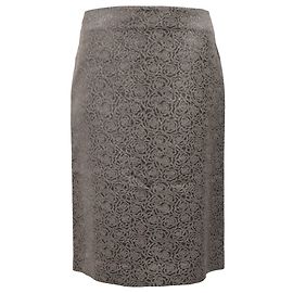 Etro Midirock mit floralem Druck in beiger Viskose mit hoher Taille Beige