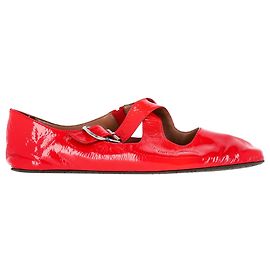 Sapatilhas Alaïa Cruzadas em Couro de Bezerro Vermelho Vermelho