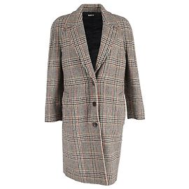 Abrigo Miu Miu de un solo botón impreso en lana multicolor Multicolor