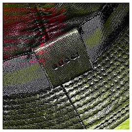 Gucci-Chapéu bucket de couro marrom Tom Ford Gucci Raro Autêntico-Marrom