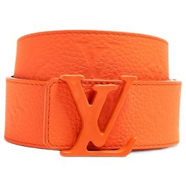 Cinto de couro de bezerro laranja Louis Vuitton Laranja
