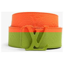 Louis Vuitton-Cinto de couro de bezerro laranja Louis Vuitton-Laranja