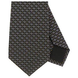 Corbata de seda con estampado de abeja Gucci Dorado Azul marino