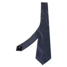 Louis Vuitton Micro Damier Navy Blue Silk Tie Navy blue
