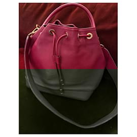 Louis Vuitton-Louis Vuitton Noé Haute Maroquinerie Bucket Bag Fuchsia-Fuschia