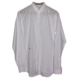Christian Dior-Dior Homme Men's White Embroidered Bee Shirt-White
