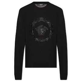 Pull en tricot Medusa noir de Versace Noir