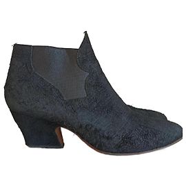 Acne Studios Alma Ankle Boots Black Suede Black