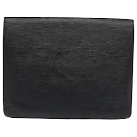 Louis Vuitton-LOUIS VUITTON Epi Porte Documents Senateur Briefcase Black M54452 LV Auth ep5933-Black