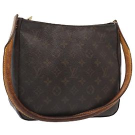 LOUIS VUITTON Bolsa de Ombro Monogram Looping MM M51146 LV Auth bs18489 Monograma