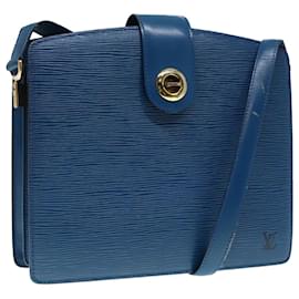 Louis Vuitton-LOUIS VUITTON Epi Capuchin Shoulder Bag Blue M52345 LV Auth 93937-Blue