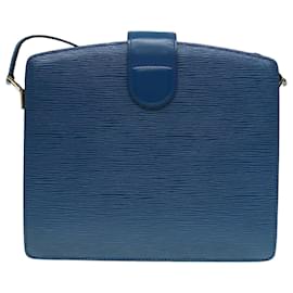 Louis Vuitton-LOUIS VUITTON Epi Capuchin Shoulder Bag Blue M52345 LV Auth 93937-Blue