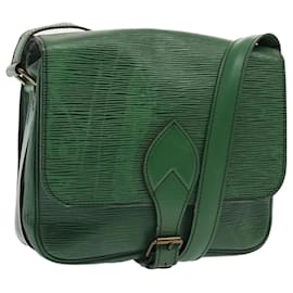 Louis Vuitton-LOUIS VUITTON Epi Cartouchiere MM Shoulder Bag Green M52244 LV Auth 91579-Green
