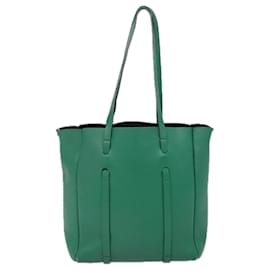Balenciaga-Sac tote en cuir BALENCIAGA 2 en 1 vert argent authentique ep5837-Argenté,Vert