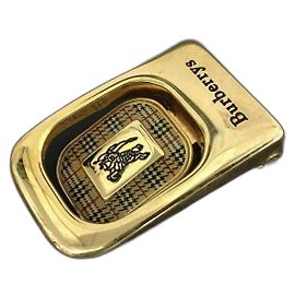 Fivela de cinto em tom dourado com o logotipo de cavalo Burberrys Gold hardware