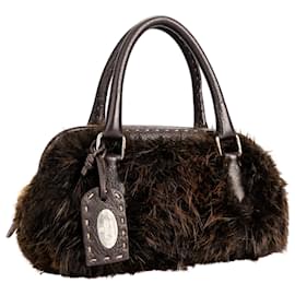 Fendi-Sac à main Fendi Mini Fur Adele-Marron