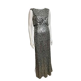 Jenny Packham Robe de soirée en sequins argentés "Carrie" Argenté