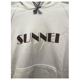 Autre Marque-Sunnei Hoodie-Brown,White,Beige