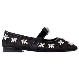Gianni Ribbon Flat Shoes - Versace - Leather - Black Black