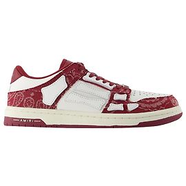 Zapatillas Bajas Bandana Skel Top - Amiri - Cuero - Burdeos Roja Burdeos