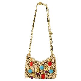 Paco Rabanne Borsa a disco - Rabanne - Ottone - Oro D'oro Metallico