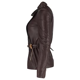 Gucci-Gucci Biker Jacket in Brown Leather-Brown