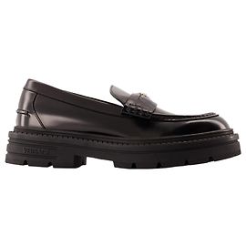 Adriano Flat Shoes - Versace - Leather - Black Black