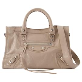 Balenciaga-Le City Small Purse - Balenciaga - Leather - Beige-Brown,Beige