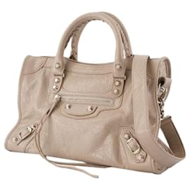 Balenciaga-Le City Small Purse - Balenciaga - Leather - Beige-Brown,Beige