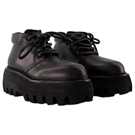 Alexander Mcqueen-Rubber Scarf Ankle Boots - Alexander McQueen - Synthetic - Black-Black