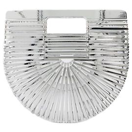 Gaia's Ark Mini Top Handle Clutch - Cult Gaia - Synthetic - Silver Silvery Metallic