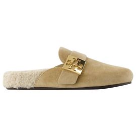 Mellow Shearling Mules - Tory Burch - Wolle - Braun Braun