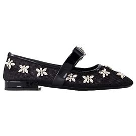 Gianni Ribbon Flat Shoes - Versace - Leather - Black Black