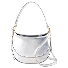 Mini borsa quotidiana a tracolla - Vanessa Bruno - Pelle - Argento Argento Metallico